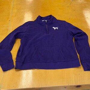 PINK Victoria's Secret Purple Zip-Up Sweater